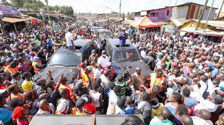 ODM Leader Raila Odinga when he toured Kawangware October 4, 2020.