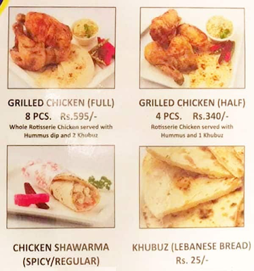 Arabian Nites menu 