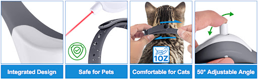 Title 1, Wearable Automatic Cat Toys with LED Lights Ele...
