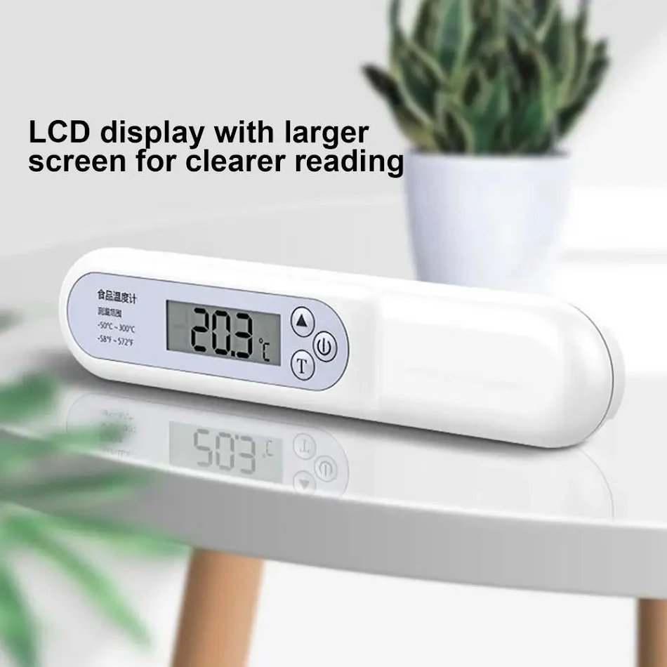 Oil Folding Probe Type Food Thermometer, get accurate food temperatures quickly, ideal for deep frying, grilling, and ba