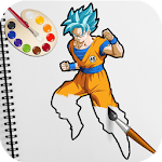 Cover Image of Tải xuống Hero Goku Saiyan Coloring Book for Kids 1.1 APK