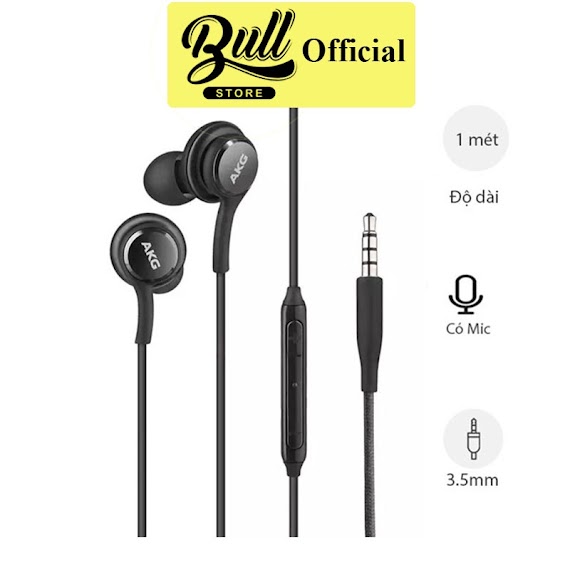 Tai Nghe Samsung Akg Nhét Tai Dây Dù Chống Rối Chống Ồn Jack 3.5 Mm Chính Hãng Samsung