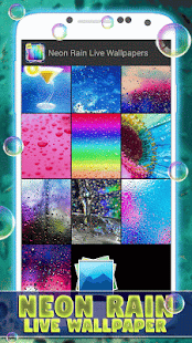 Neon Rain Live Wallpaper - náhled