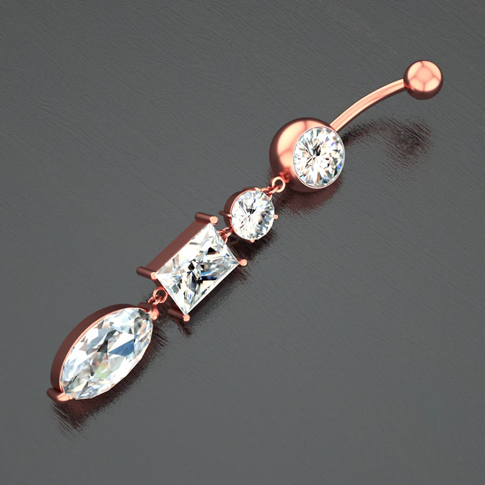 Anneau de nombril créatif rond, design unique et moderne pour exprimer votre style personnel avec confort et élégance.