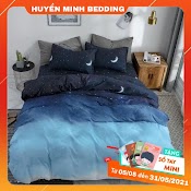 Bộ Chăn Ga Bầu Trời Đêm Poly Cotton - Bộ Chăn Ga Gối Đệm 5 Món Cao Cấp