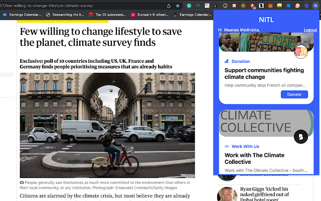 NITL: Take action on the news chrome extension