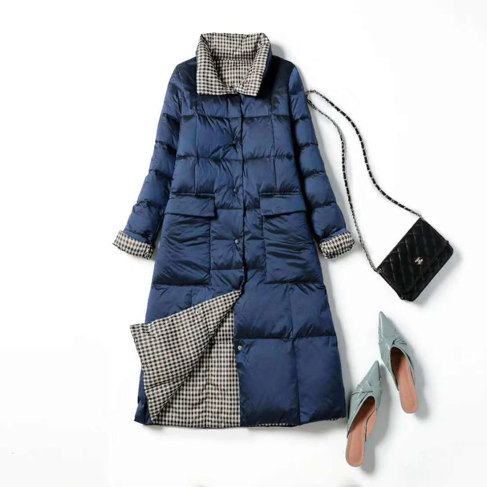Women's Two-Sided Wear Light Down Jacket, fashion self-cultivation design, offering warmth, style, and versatility for a