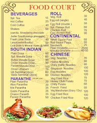 Ketan's food court menu 1