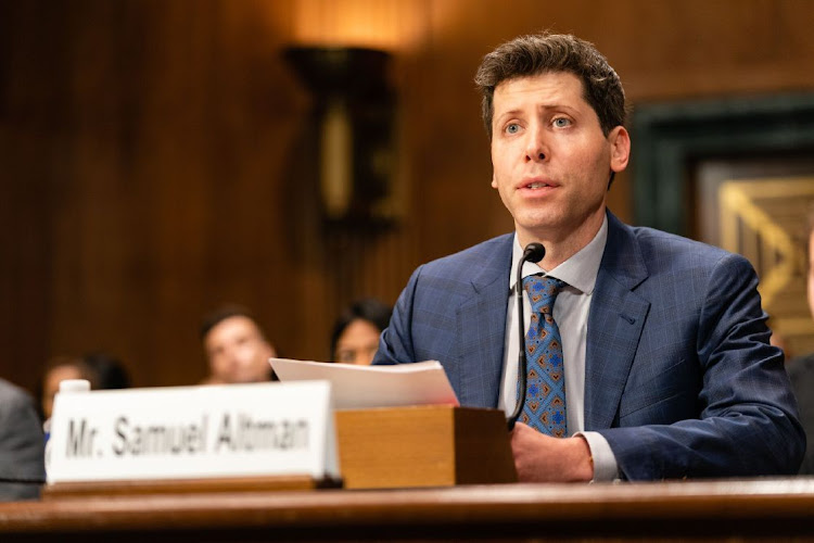 OpenAI CEO Sam Altman speaks during a Senate hearing in Washington, the US, May 16 2023. Picture: ERIC LEE/BLOOMBERG