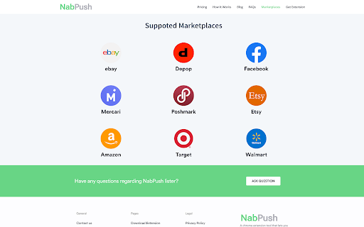 NabPush: One Click Product Lister