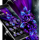 Download Violet Blue Neon Flower Theme For PC Windows and Mac 1.1.2