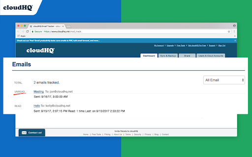 Free Email Tracker by cloudHQ