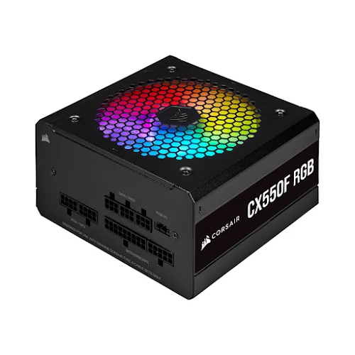 Nguồn máy tính 550W Corsair CX550F RGB Đen 80 Plus Bronze