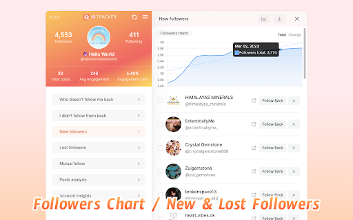 iTracker: Track your followers & posts