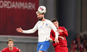 Olivier Giroud plays for France in the Uefa Nations League League match against Denmark at Parken Stadium in Copenhagen on September 25 2022.