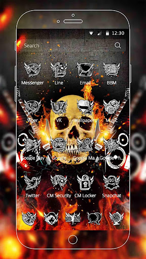 Rock Skull Graffiti Theme