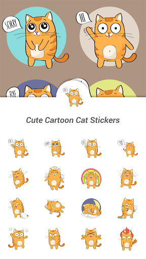 Cute Cartoon Cat Stickers