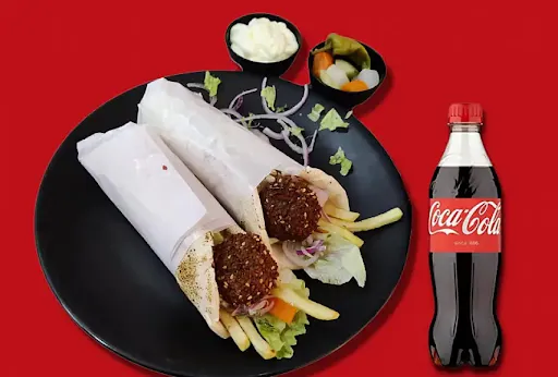 2 Falafel Shawarma Coke Combo