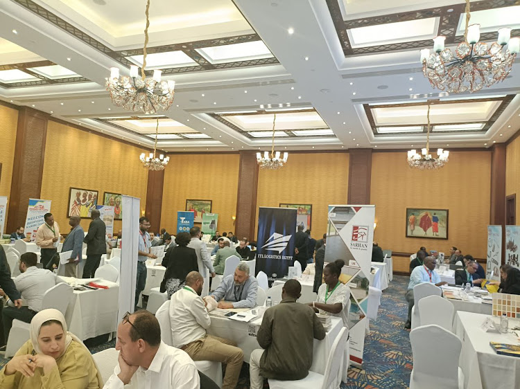 Exhibitors at the Egypt- Kenya Business Bridge Forum in Nairobi.