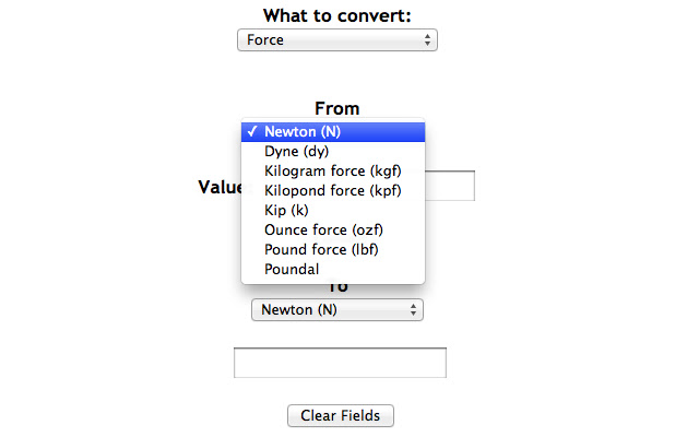 Unit Converter chrome extension