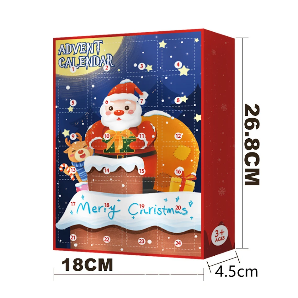Calendario dell'Avvento Natalizio a Sorpresa Smontabile, un gioco per bambini per scoprire una sorpresa ogni giorno!