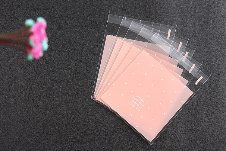 100 Sacolas Ziplock com Bolinhas para Embalagem de Confeitaria, Presentes e Bolos, Embalagem Segura e Atraente