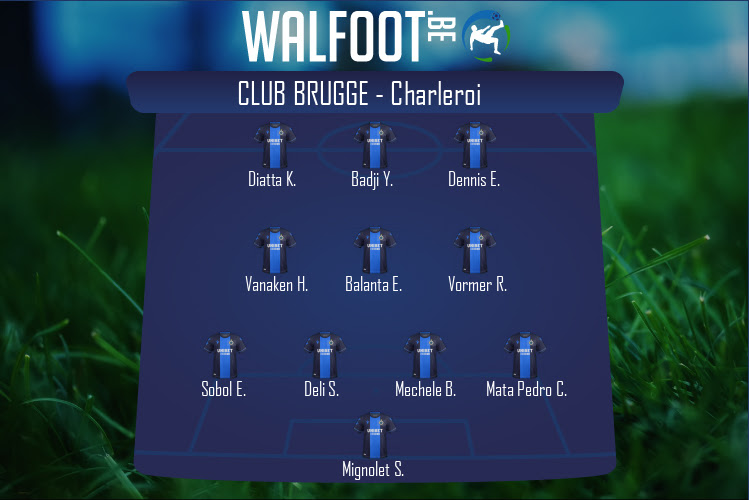 Composition FC Bruges | FC Bruges - Charleroi (08/08/2020)