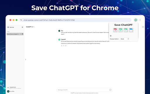 Save ChatGPT for Chrome