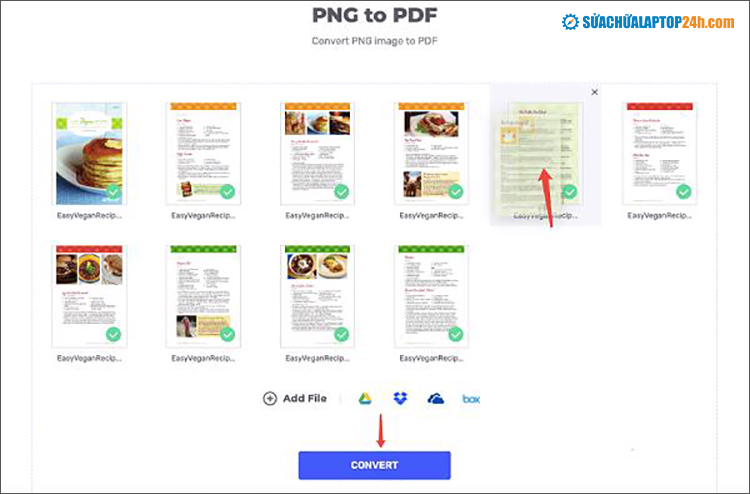 Chọn Convert để bắt đầu tạo tệp PDF