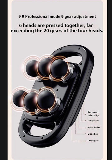 Title 9, Six-head Massage Gun Deep Muscle Relaxation Tool
