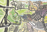 ON COURSE : One of the pieces cartographic artist John Phalane's   will   exhibit.