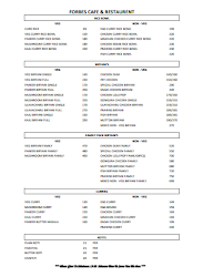 Forbes Cafe Restaurant menu 4