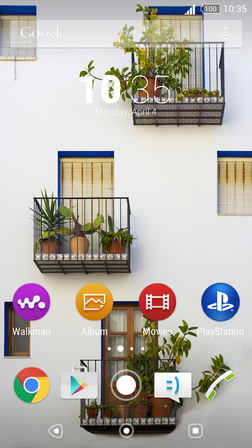 Android application Outlook Xperia Theme screenshort