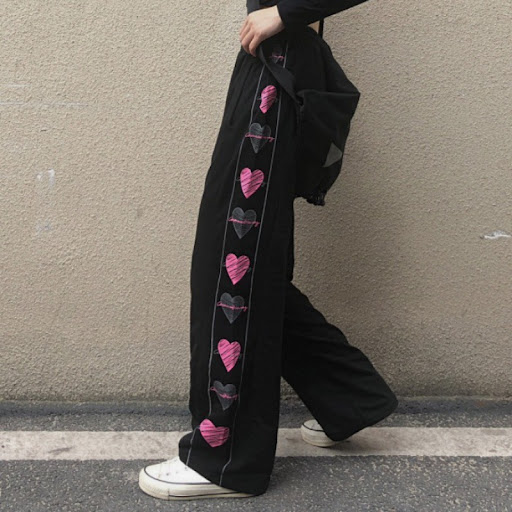 Title 6, Core Graffiti All-matching Wide Leg Straight-le...