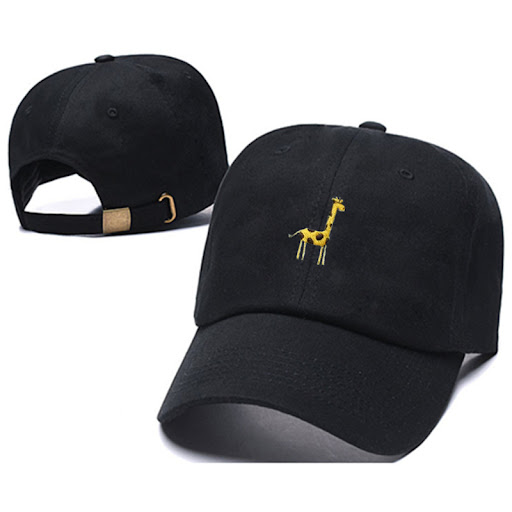 Title 5, Cartoon Giraffe Embroidered Men Women Summer Cu...