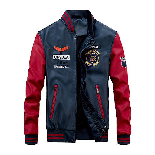 Title 10, Mens Plus Fleece Cropped Leather Jacket Baseba...
