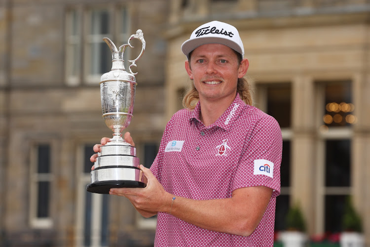 Cameron Smith of Australia celebrates with The Claret Jug at the 150th Open at St Andrews in Scotland, July 17 2022. Picture: HARRY HOW/GETTY IMAGES