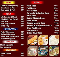 Dosa Maal menu 1