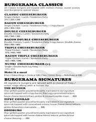 Burgerama menu 1