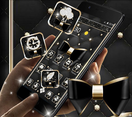 Black Gold Bowknot Business Theme