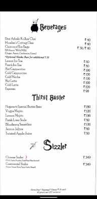 Wizard's Cafe menu 1