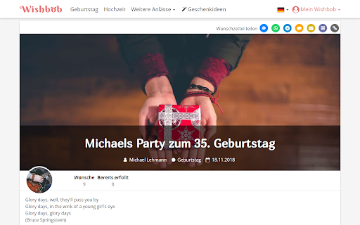 Wishbob - Dein Online-Wunschzettel