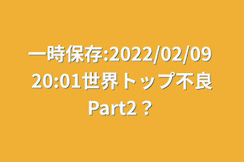 一時保存:2022/02/09 20:01世界トップ不良Part2？