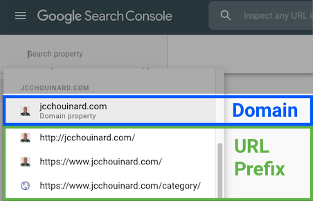 Verify domain vs url prefix in Google search console