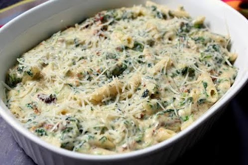 Spinach Parmesan With Pasta