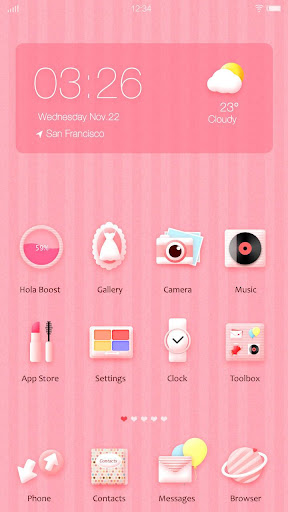 Marshmallow Pink Hola Theme