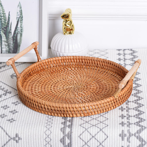 Title 1, Vietnam autumn vine woven storage fruit plate s...
