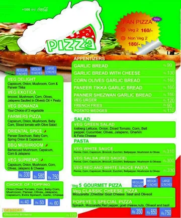 Willianos Pizza menu 