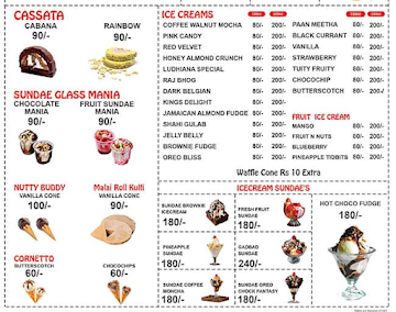 Kings Kulfi menu 