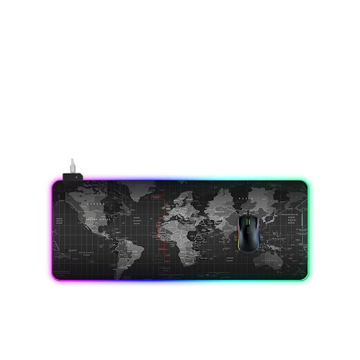 Title 4, RGB Luminous Mouse Pad Gift Thickened With Lock...